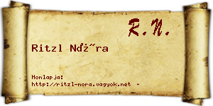 Ritzl Nóra névjegykártya