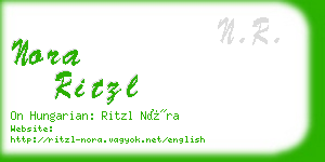 nora ritzl business card